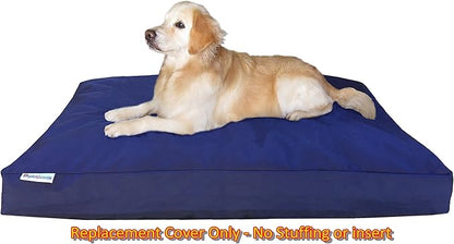 Dogbed4less Jumbo 1680 Nylon Heavy Duty Dog Pet Bed External Zipper Duvet Cover - Replacement cover only, 55X47X4 Inches, Navy Blue