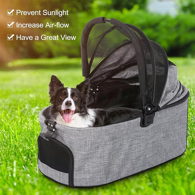 Premium 4-Wheel Pet Stroller for Cats and Small Dogs
