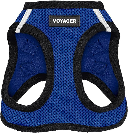 Voyager Step-in Air Dog Harness - All Weather Mesh Step in Vest Harness for Small and Medium Dogs and Cats by Best Pet Supplies - Harness (Royal Blue/Black Trim), S (Chest: 14.5-16")