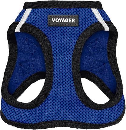 Voyager Step-in Air Dog Harness - All Weather Mesh Step in Vest Harness for Small and Medium Dogs and Cats by Best Pet Supplies - Harness (Royal Blue/Black Trim), L (Chest: 18-20.5")