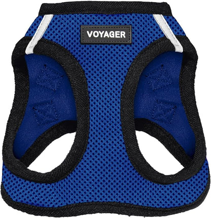 Voyager Step-in Air Cat Harness - All Weather Mesh Step in Vest Harness for Small and Medium Cats by Best Pet Supplies - Harness (Royal Blue/Black Trim), XXXS (Chest: 9.5-10.5")