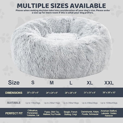 Calming Dog Bed for Medium Large Dogs 31" Gradient