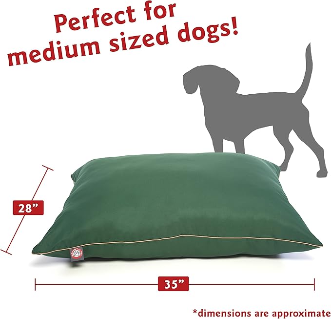 Majestic Pet Rectangle Medium Dog Bed Washable – Non Slip Comfy Pet Bed – Dog Crate Bed Super Value Pillow Dog Bed – Dog Kennel Bed for Sleeping 35 x 28 Inch