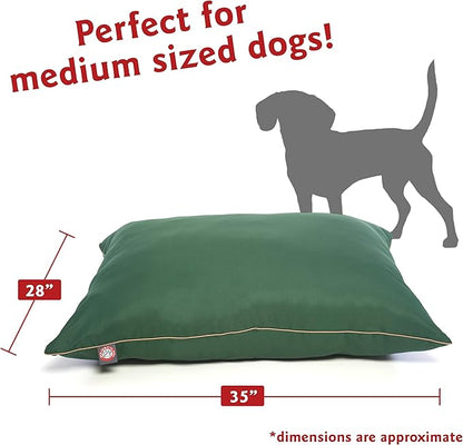 Majestic Pet Rectangle Medium Dog Bed Washable – Non Slip Comfy Pet Bed – Dog Crate Bed Super Value Pillow Dog Bed – Dog Kennel Bed for Sleeping 35 x 28 Inch