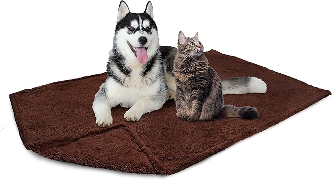 PetAmi Fluffy Waterproof Dog Blanket for Bed Large Dogs 90x90)