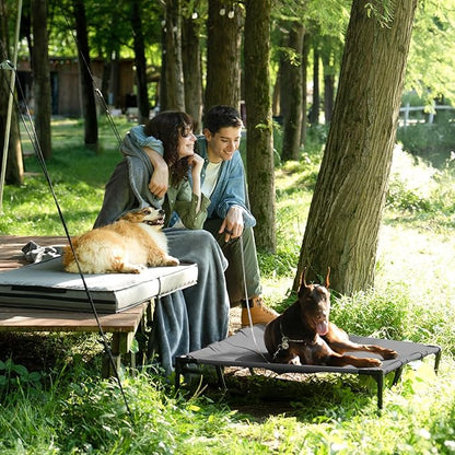 EHEYCIGA 44 Inch Elevated Dog Cot Beds for Large Dogs