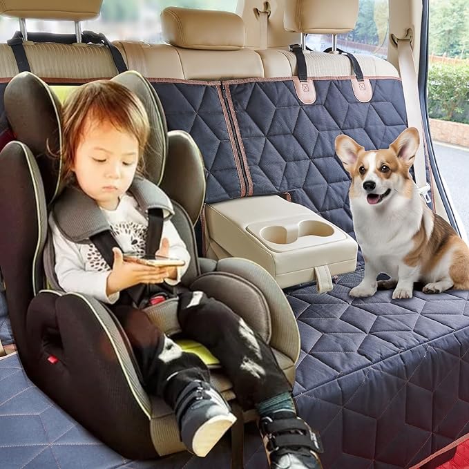 Dog Car Seat Cover for Back Seat Pets Cover Protector Waterproof Bench Car Backseat Covers Dog Seat Covers for Cars