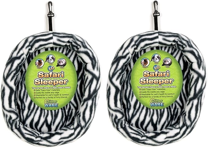 (2 Pack) Ware Manufacturing Fuzz-E-Bed Safari Sleepers, Large, Colors May Vary