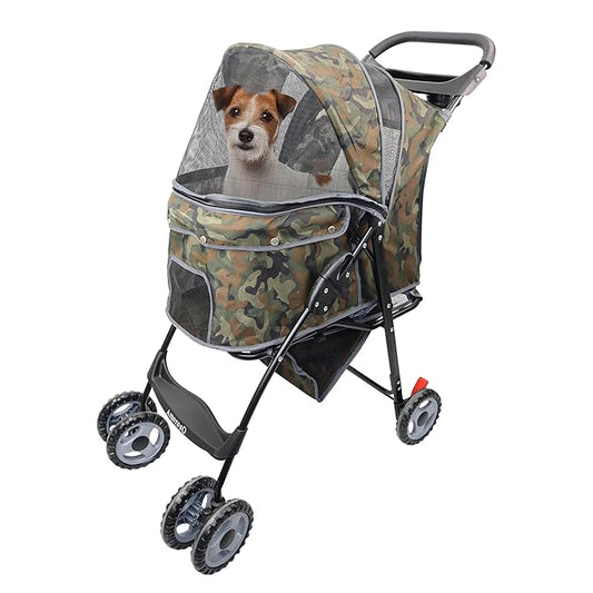 AmorosO 4 Wheels Pet Convenient Stroller