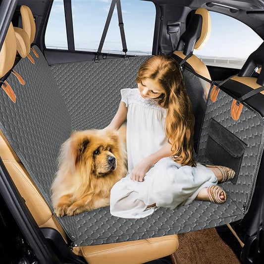 Dog Car Seat Cover for Back Seat Hard Bottom Heavy Seat Extender for Dogs