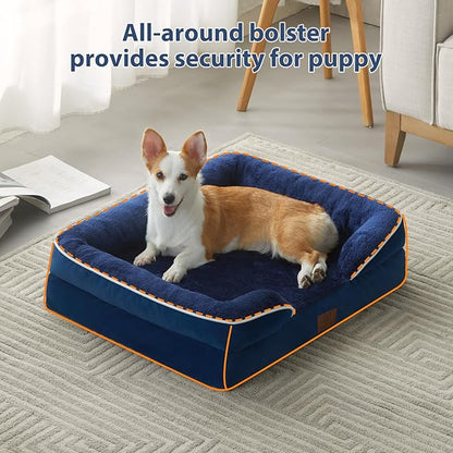 WNPETHOME Waterproof Dog Beds for Extra Large Dogs, Orthopedic XLarge Dog Bed with Sides, Big Dog Couch Bed with Washable Removable Cover, Pet Bed Sofa with Non-Slip Foam for Sleeping