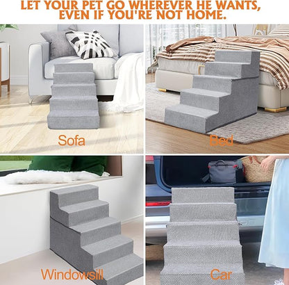 Topmart Dog Stairs for Small Dogs 5-Step,22.5" H,