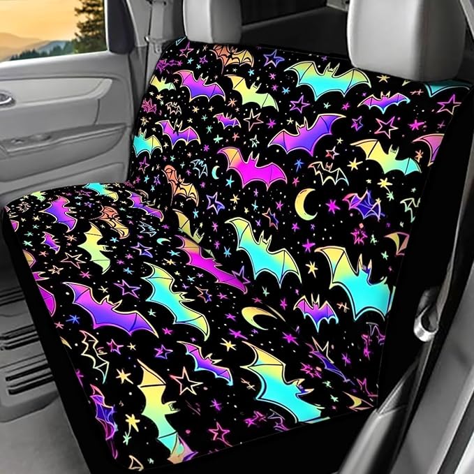 WELLFLYHOM Goth Bats Car Accessories Bench Seat Cover