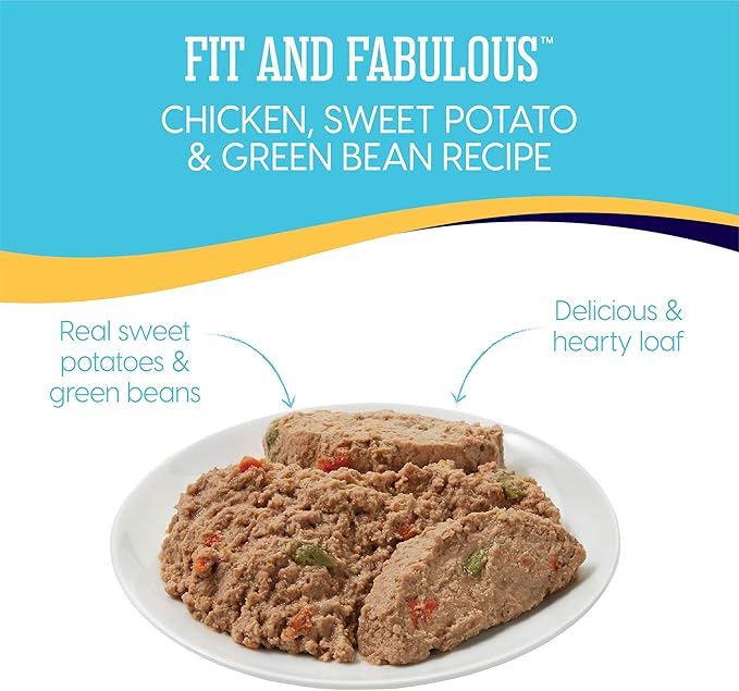 Solid Gold Weight Management Dog Food - Fit & Fabulous Wet Grain Free Dog Food Made with Real Chicken, Sweet Potato and Green Bean - for Weight Control and Dogs with Sensitive Stomachs