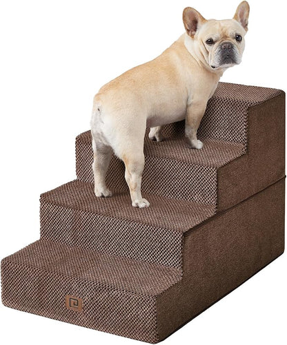 EHEYCIGA Dog Stairs for Bed 20”H 4-Step Extra