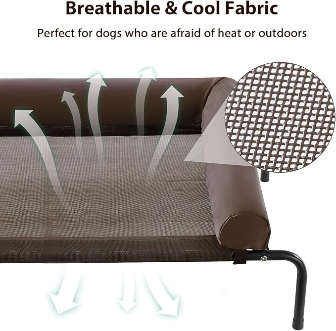 RRPETHOME Large Elevated Cooling Dog Bed