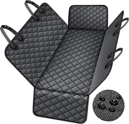 NESTROAD Dog Car Seat Cover for Back Seat Protection,600D Heavy SUVs(Black,59"×63")