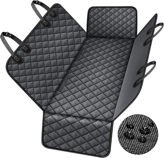 NESTROAD Dog Car Seat Cover for Back Seat Protection,600D Heavy SUVs(Black,59"×63")