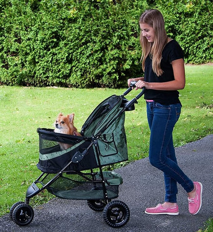 Pet Gear No-Zip Special Edition 3 Wheel Pet Stroller for Cats/Dogs 4 Colors