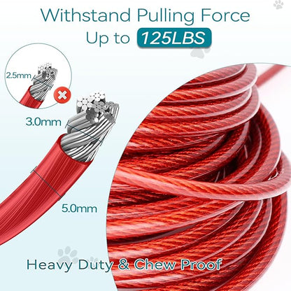 Tie Out Cable for Dogs Heavy Duty 10ft with 13in Short