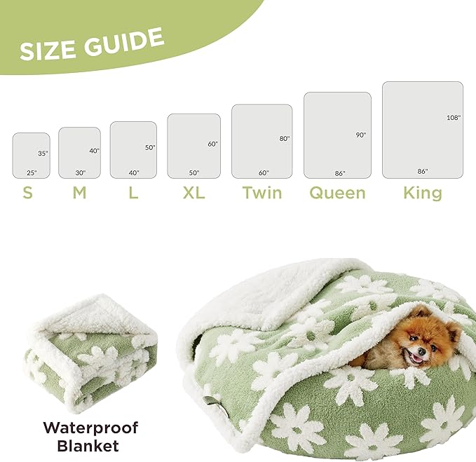 Lesure Waterproof Dog Blanket for Large Dogs 3D Textured