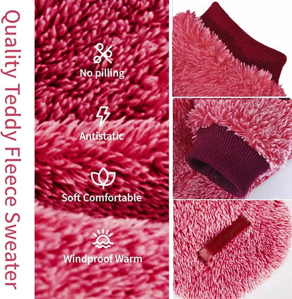 Dog Sweaters for Small Dogs Girl Boy Winter Puppy Sweater Clothes Fleece Warm Pet Outfit for Chihuahua Yorkie Teacup Cute Plain Cold Weather Dog Coat Cat Apparel Clothing (X-Small