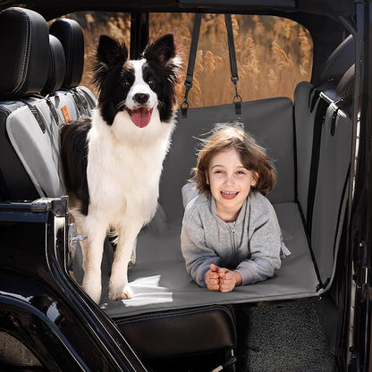Back Seat Extender for Dogs，Heavy Duty Leatherette Dog 500lbs，Travel Dog