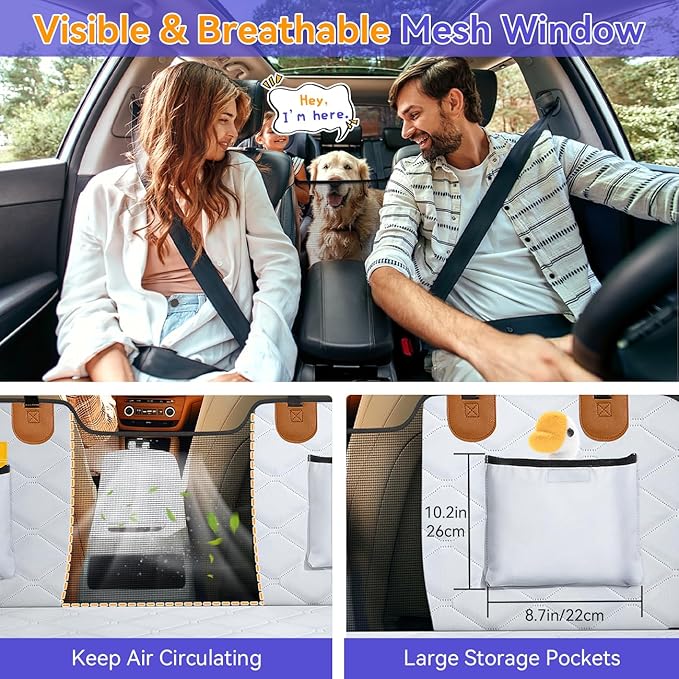 Back Seat Extender for Dogs 400lbs, Hard