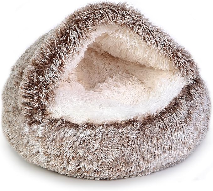 Cozy Dog Bed cat Bed with Cover cave for Small Dogs