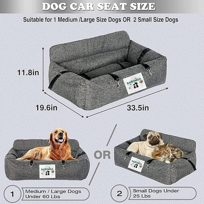 Dog Car Seat 25lbs or 1 Large 60lbs, with