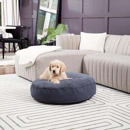 Happy Hounds Scout Deluxe Round Pillow Style Sherpa Dog Bed (30 x 30 in.),
