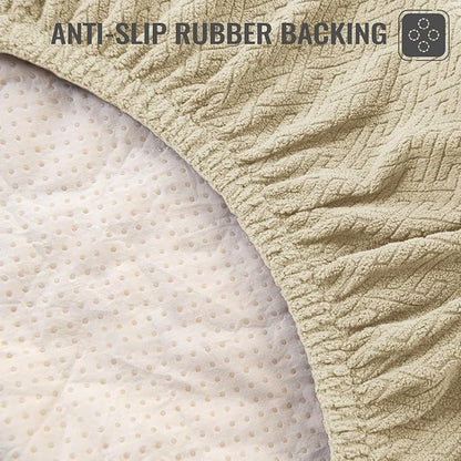 nanbowang Waterproof Dog Bed Covers Replacement Washable Pet Hair Easy to Remove (32x44x6, Beige)