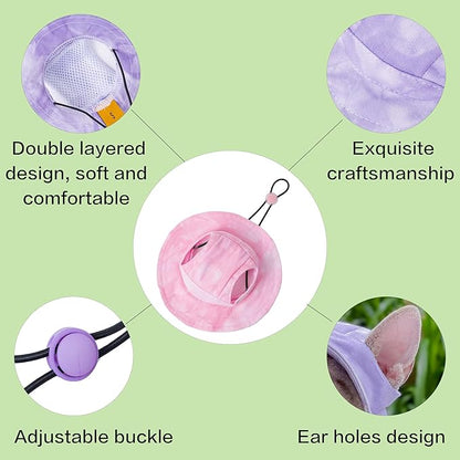 Pet hat with Ear Holes Sunscreen Baseball Cap Suitable for Small and Medium-Sized Dogs Outdoor Climbing hat in Summer Pet Products (Medium