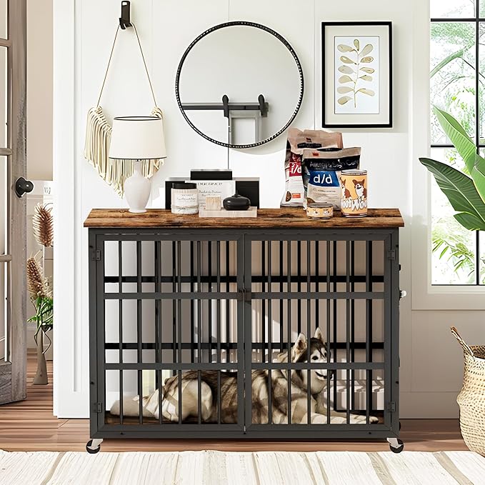 NicBex Dog Crate Furniture 43.3" L