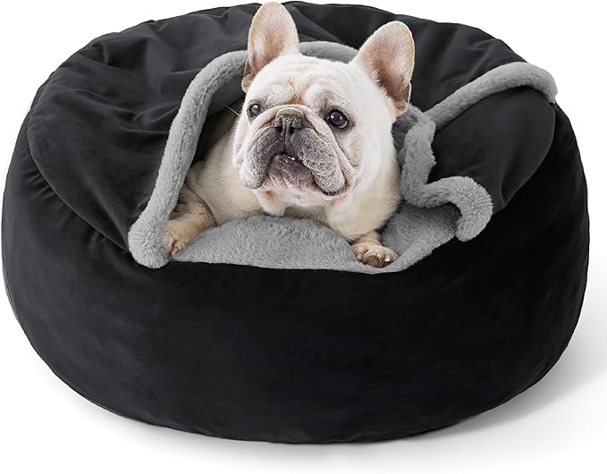 Lesure Medium Dog Bed with Cover Cave 26"