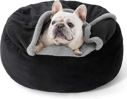 Lesure Medium Dog Bed with Cover Cave 26"
