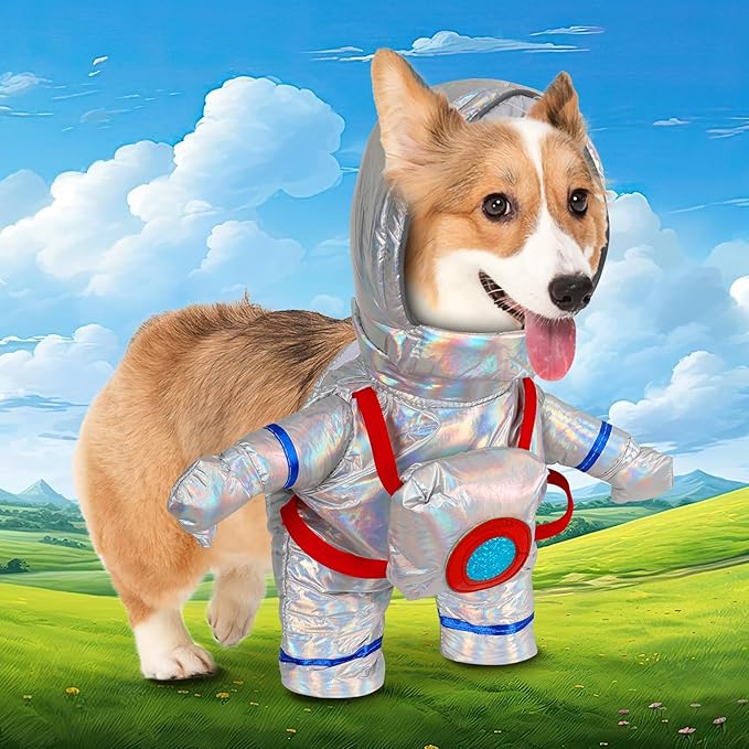 Astronaut Dog Costume Clothes Space Dog Outfit for Pet Small Medium Puppy Cat Halloween Christmas Party Funny Cosplay (Small)