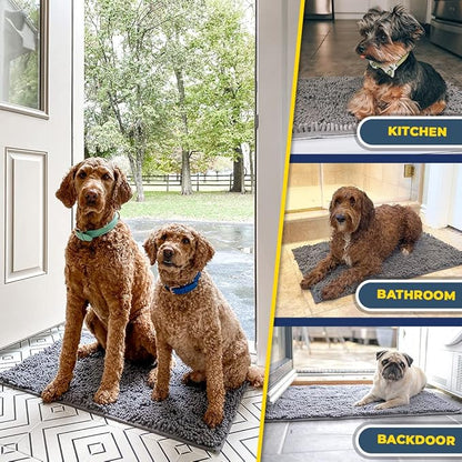 Muddy Mat® AS-SEEN-ON-TV Highly Absorbent Microfiber Dog Door Mat and Pet Rug 28"X18"