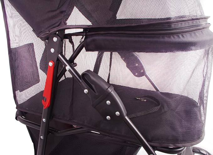 Full-Window pet Stroller 4 Wheels for Cats & Dogs