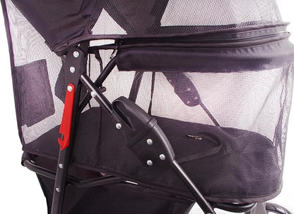 Full-Window pet Stroller 4 Wheels for Cats & Dogs
