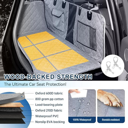 Dog Car Seat Cover/Backseat Cover for Dogs in Car with Strong Hard Bottom
