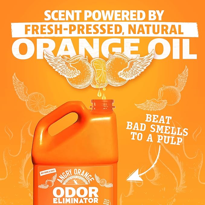 ANGRY ORANGE Pet Odor Eliminator for Dog Urine and Smells - Citrus - 1 Gallon