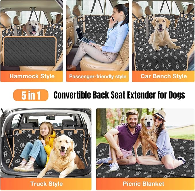 Dog Car Seat Cover for Back Seat