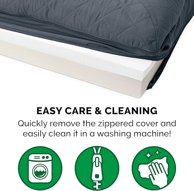 Furhaven Memory Foam Dog Bed for Large/Medium Dogs w/ Removable Bolsters & Washable Cover 55 lbs