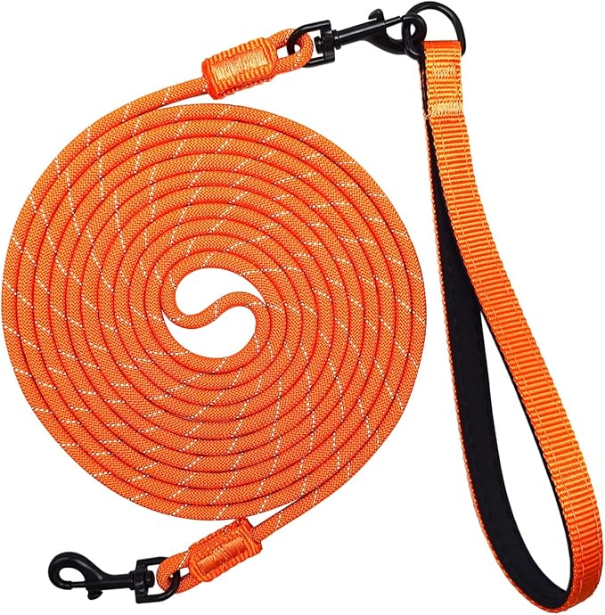 Long Leash for Small Dogs 8FT/12FT/20FT/30FT/50FT/65FT/75FT/100FT Reflective