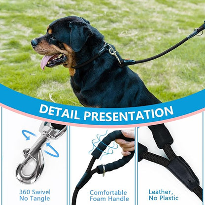 Dog Leash ((1/2") - 2FT, Black)