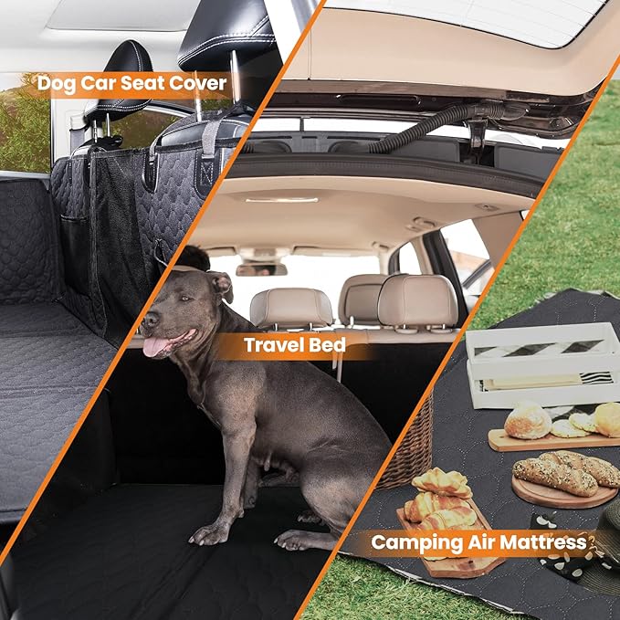 maXpeedingrods Dog Car Seat Cover with Hard Bottom for Back Seat 440LB for 600D Oxford