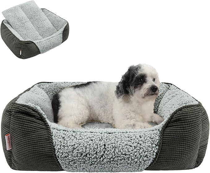 Miguel Washable Dog Bed with Removable Cushion for Medium Small Dogs 25 Inch