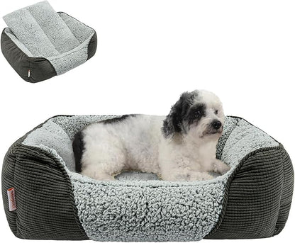 Miguel Washable Dog Bed with Removable Cushion for Medium Small Dogs 25 Inch