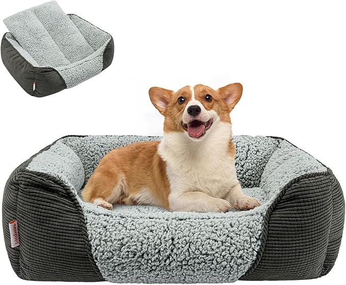 Miguel Washable Dog Bed with Removable Cushion for Medium Small Dogs 30 Inch